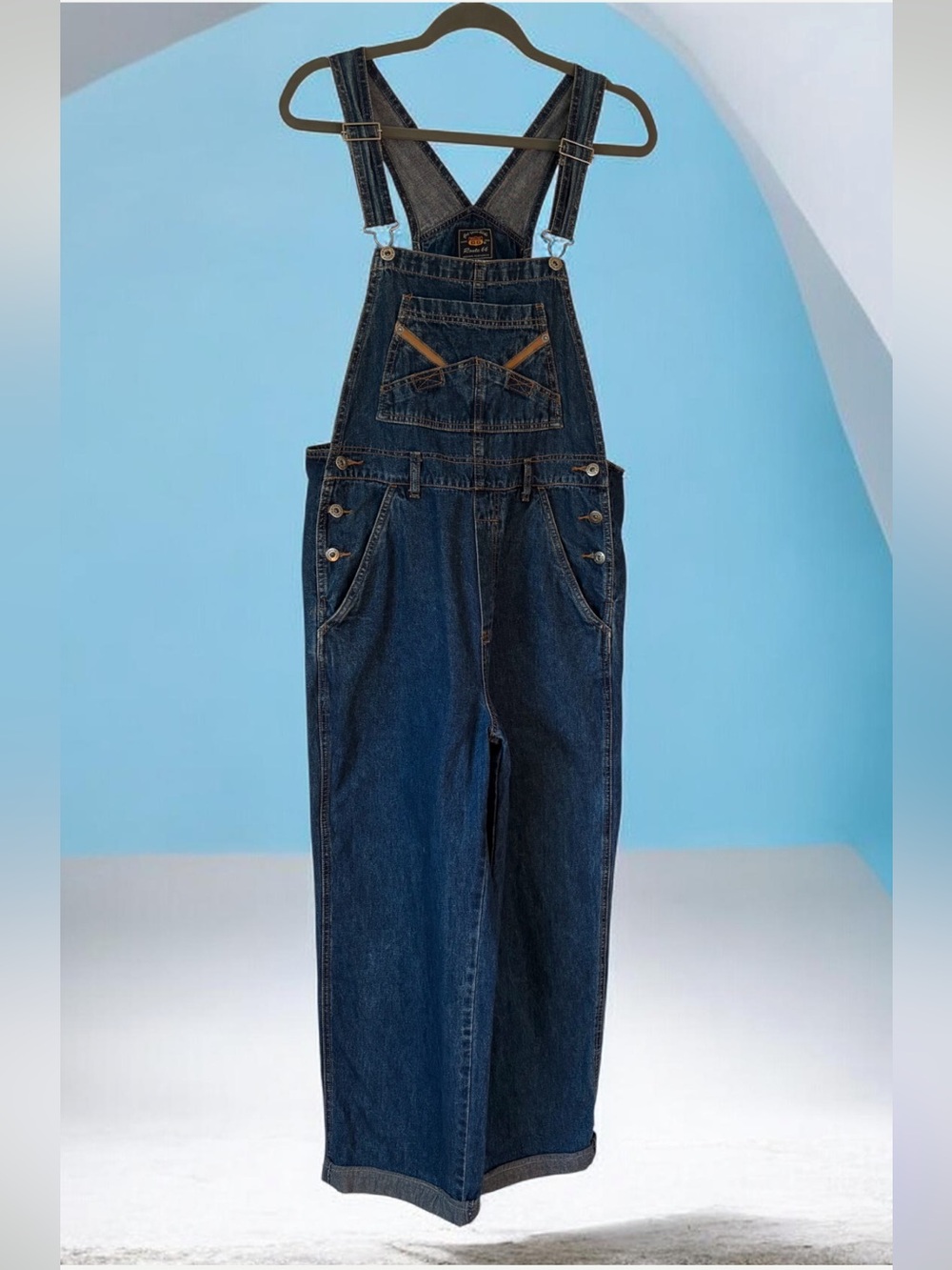 Route 66 Classic Dark Blue Denim Overalls - Womens Medium (6/8) Near New